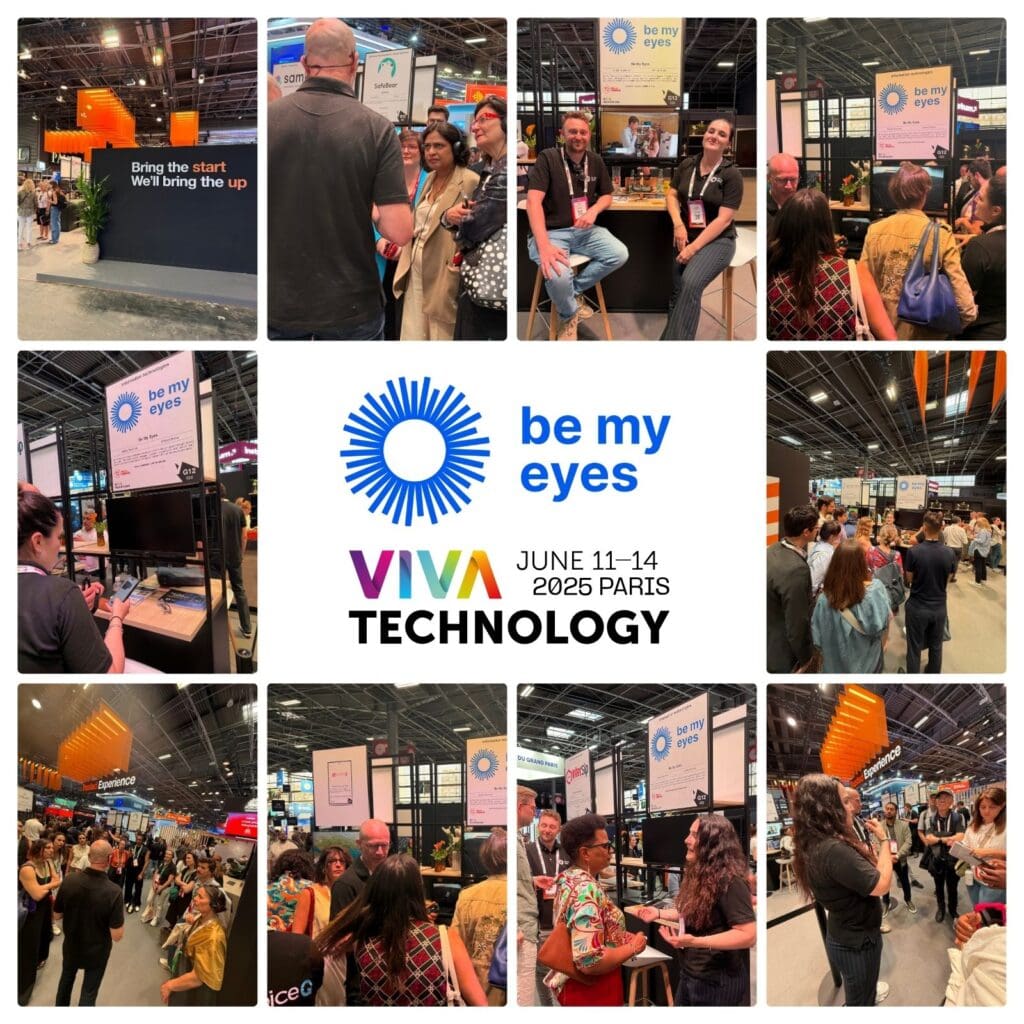 Collage of people networking, presenting, and interacting at VivaTech 2025 